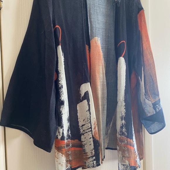 Cocoon Tao House Art to wear Lagenlook kimono M - Picture 2 of 8